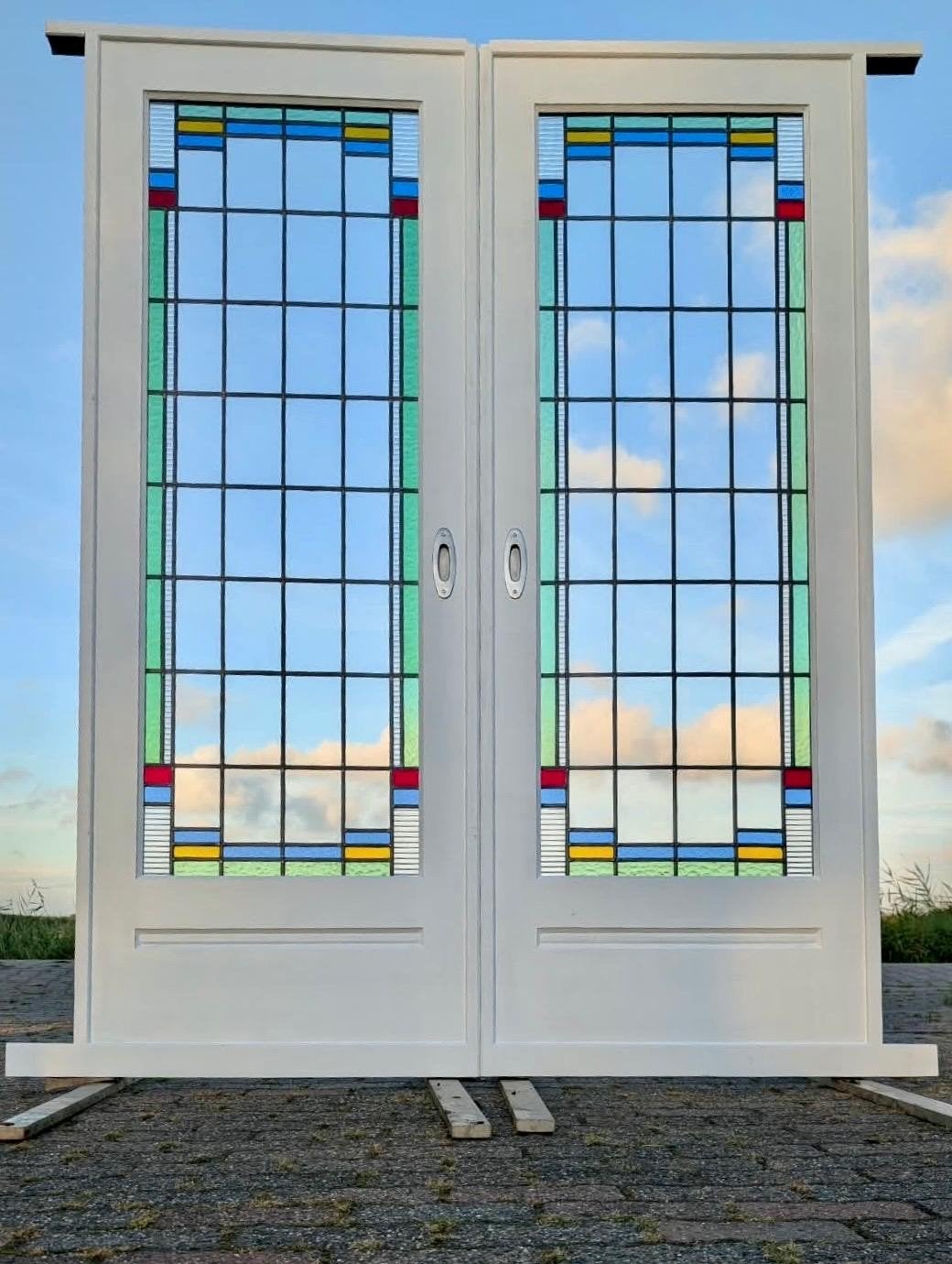 Prachtige kamer ensuite schuifdeuren / Nieuw glas in lood, Ophalen, 80 tot 100 cm, 215 cm of meer, Binnendeur