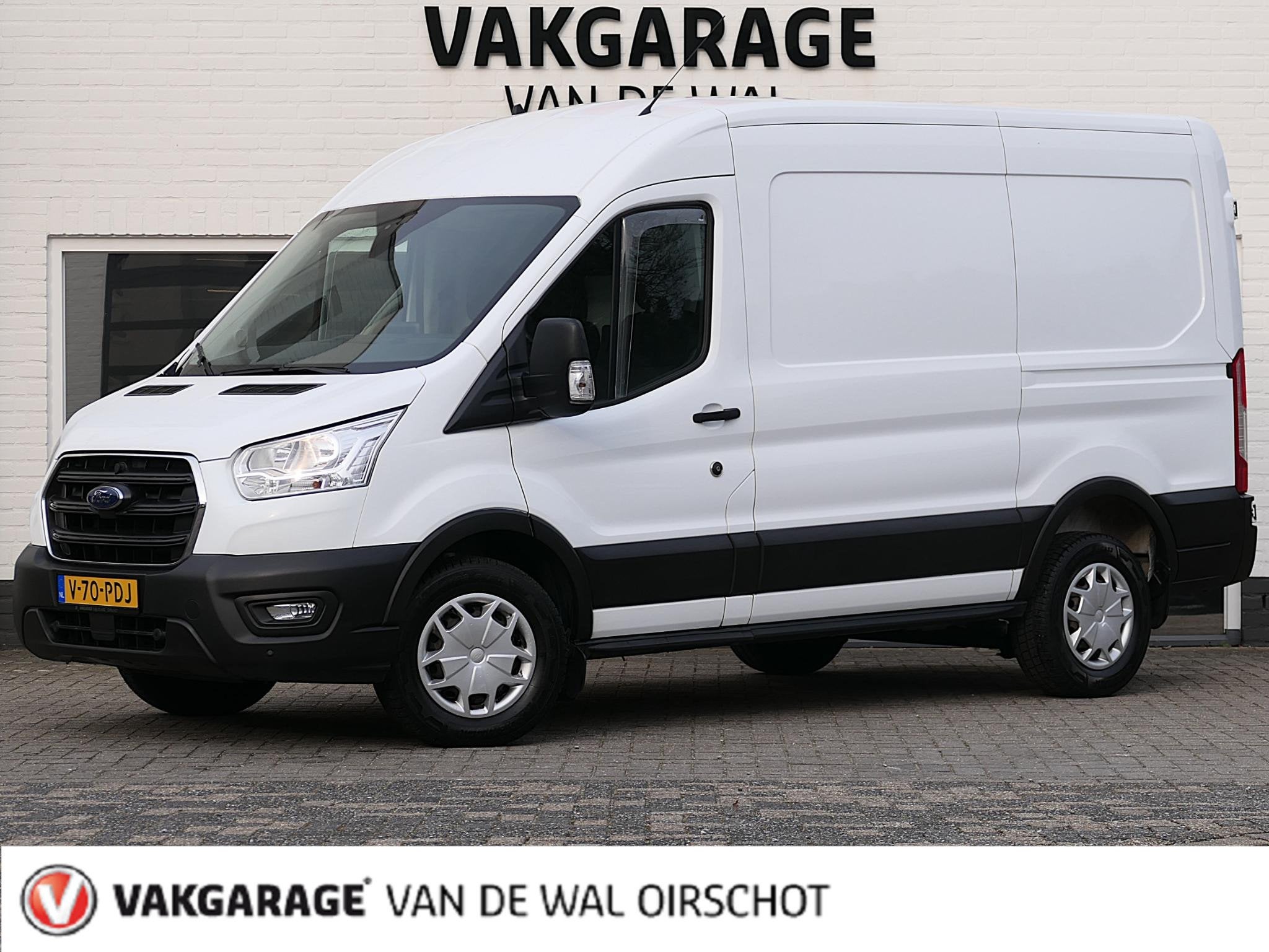 Ford Transit 350 2.0 TDCI L2H2 Trend | Trekhaak | Achteruitr, Auto's, Stof, 4 cilinders, 129 pk, Wit