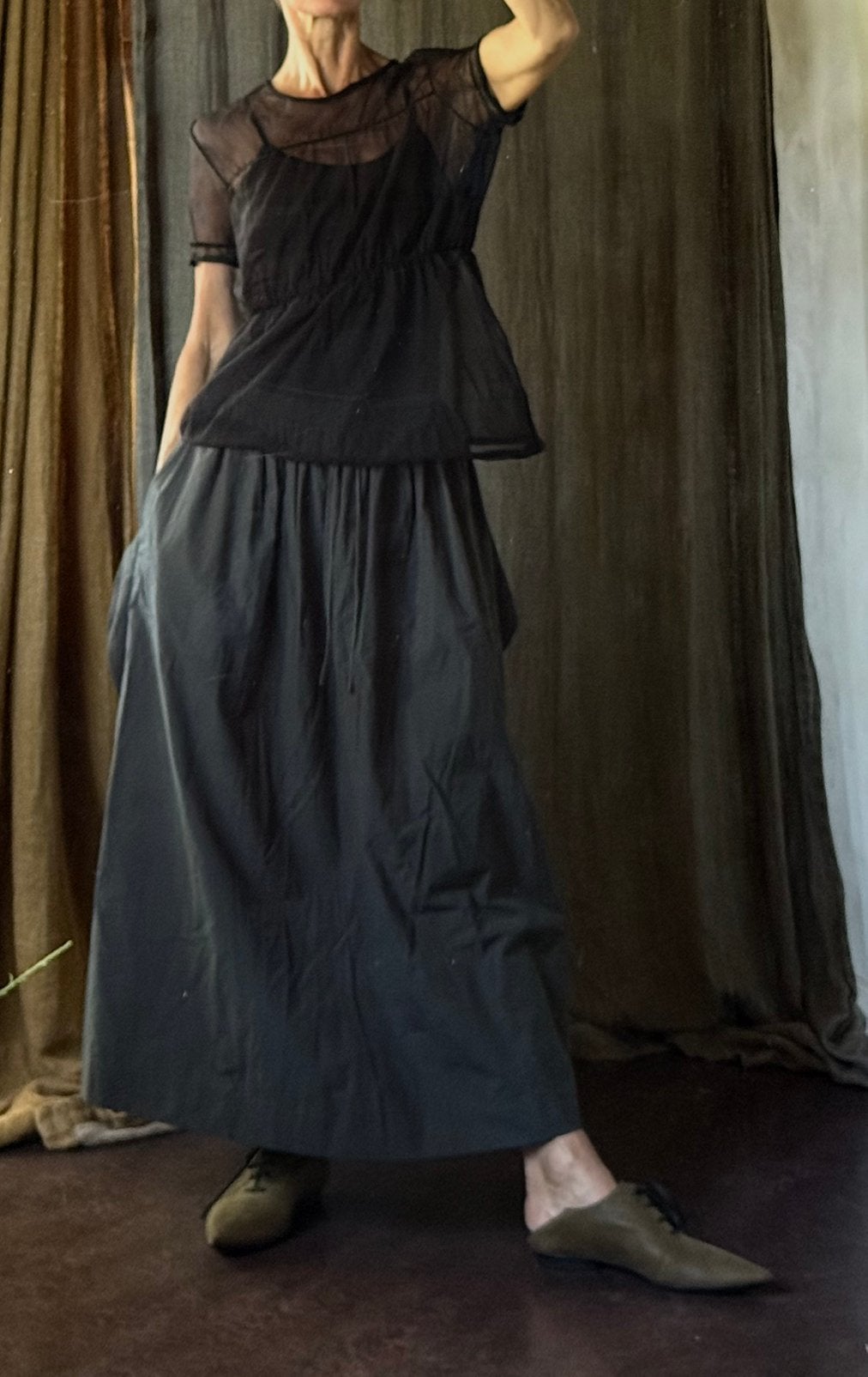 Mooie zwarte tulle top ggebreid uma wang vib 38, Kleding | Dames, Maat 38/40 (M), Zwart, Ophalen of Verzenden, Zo goed als nieuw