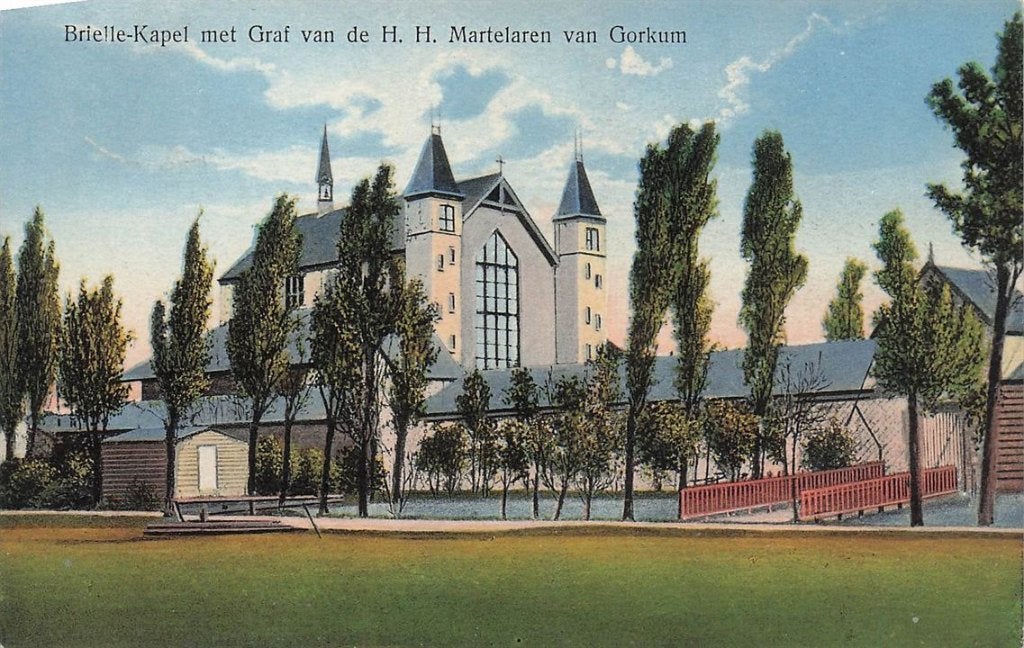 702-329-017 Brielle Kapel Met Graf Van De H H Martelaren Va, Verzamelen, Verzenden, Voor 1920, Zuid-Holland