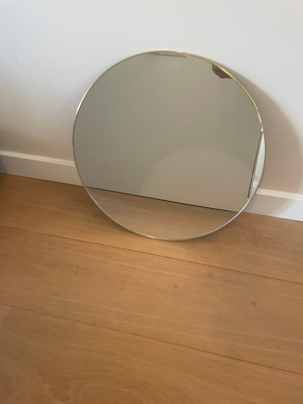 Ronde Mashing goude Spiegel, Ophalen, Minder dan 50 cm, Rond, Zo goed als nieuw