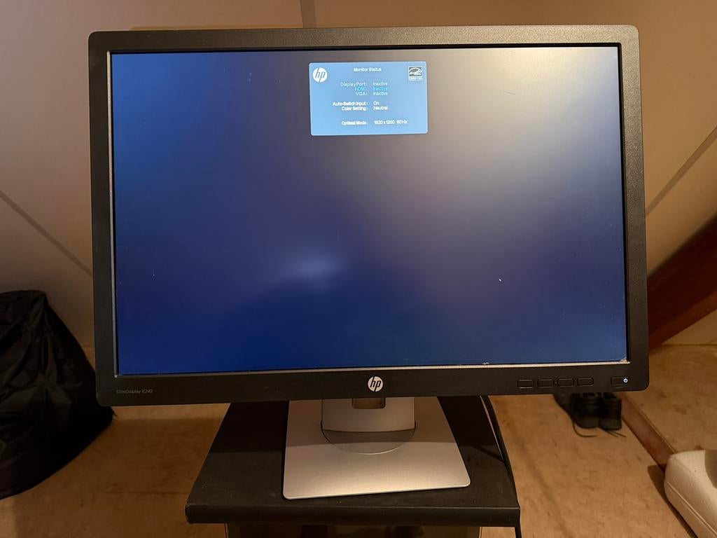 HP EliteDisplay E242 monitor 24” 1920x1200 (16:10) – werkend, Computers en Software, Monitoren, Gebruikt, IPS, Full HD, Ophalen of Verzenden