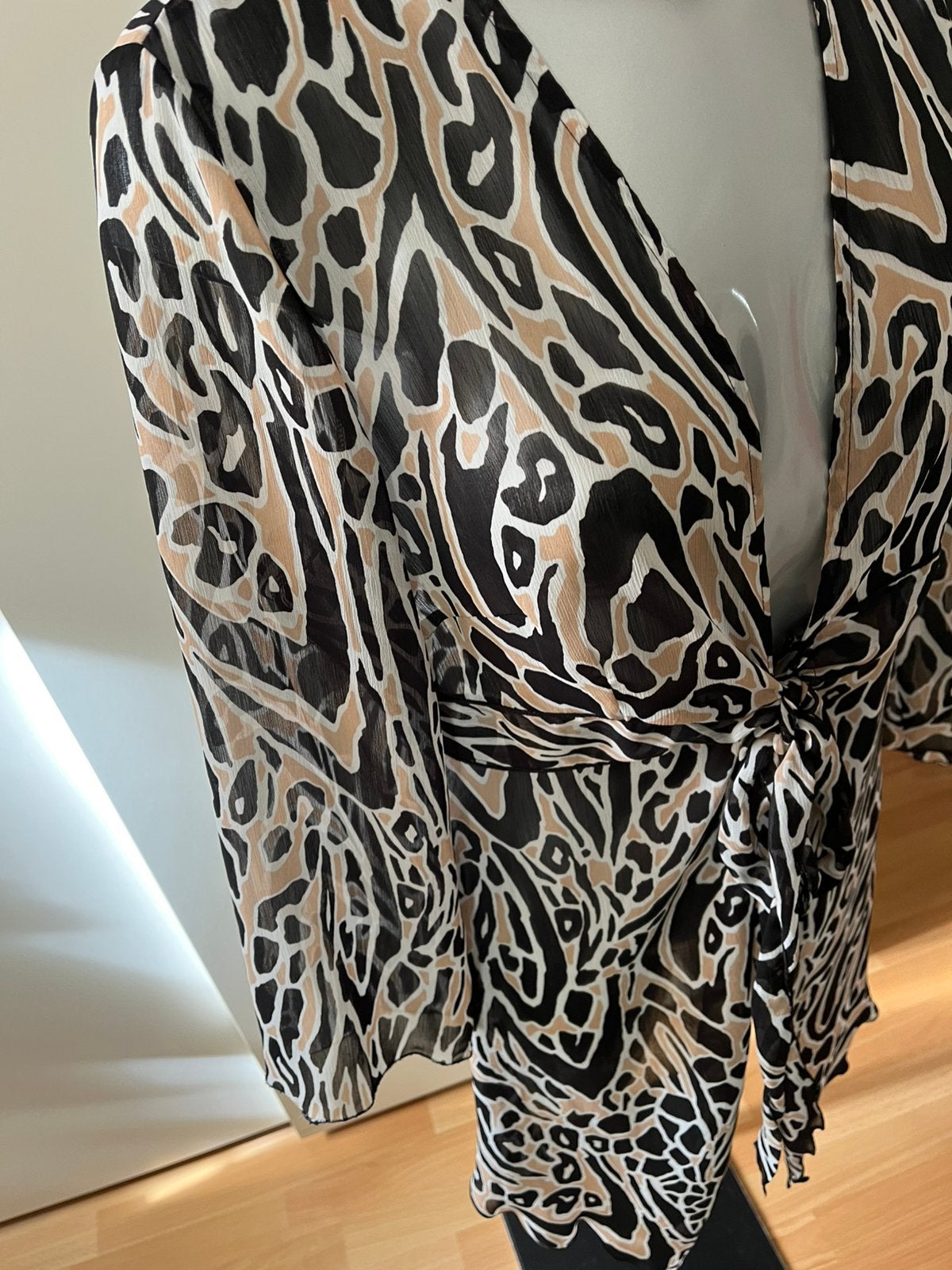 Luchtige strandtuniek dierenprint maat L/XL, Kleding | Dames, Ophalen of Verzenden, Zo goed als nieuw, Meerkleurig, Overige typen
