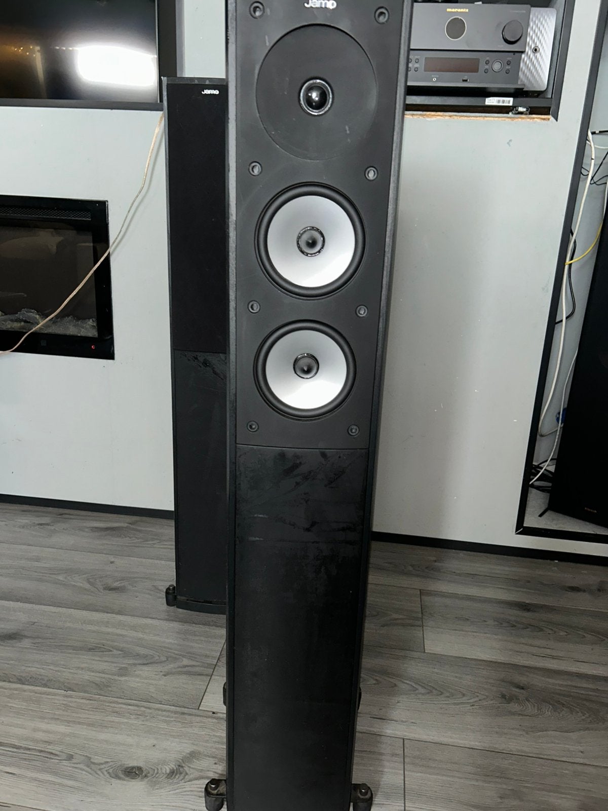 Jamo S626 Hoge Speakers - Zwart, Audio, Tv en Foto, Luidsprekers, Ophalen, Gebruikt, 120 watt of meer, Front, Rear of Stereo speakers