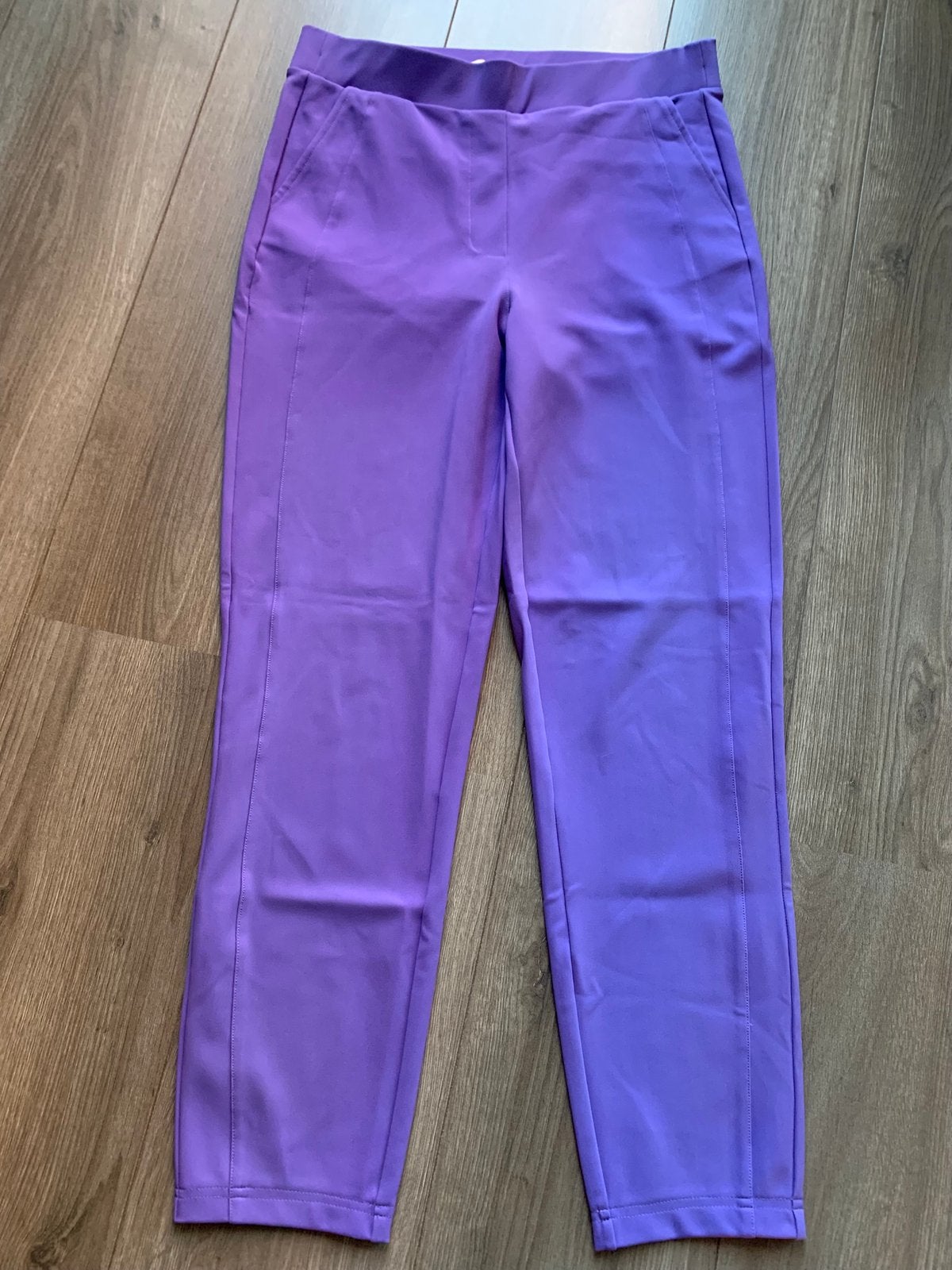 Paarse travelstof broek, Studio Anneloes, maat S, Ophalen, Paars, Zo goed als nieuw, Maat 36 (S)