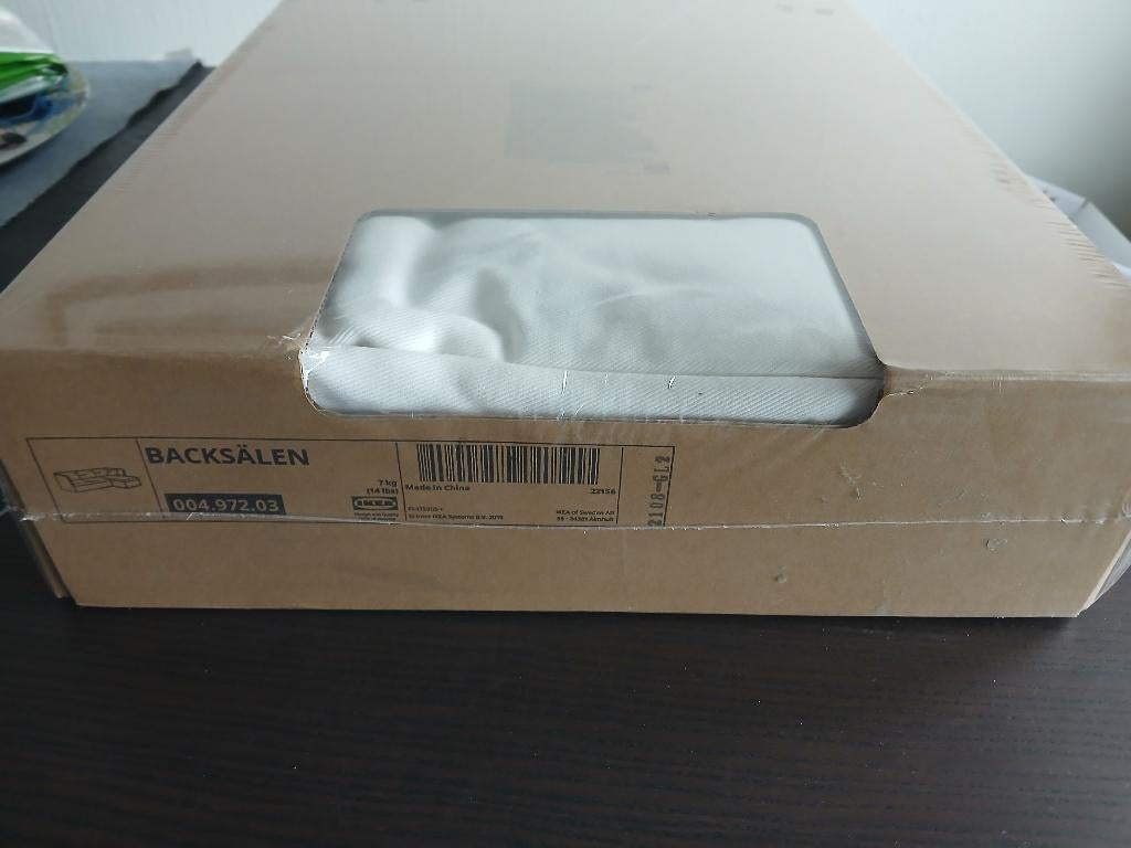 Ikea Backsalen, hoes 3-zits bank met c.l. Blekinge wit., Ophalen of Verzenden, Nieuw, 75 tot 100 cm, Tweepersoons