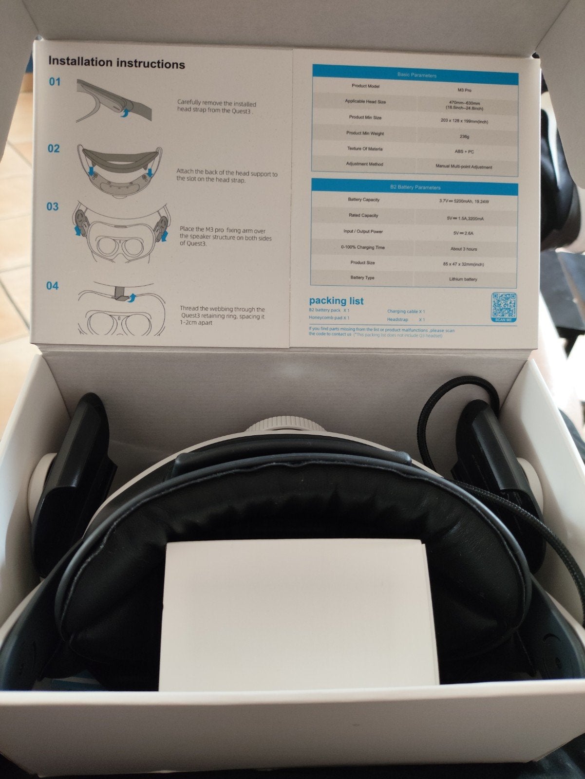 BOBOVR M3 Pro hoofdband voor Meta Quest 3 (weinig gebruikt), Spelcomputers en Games, Virtual Reality, Ophalen of Verzenden