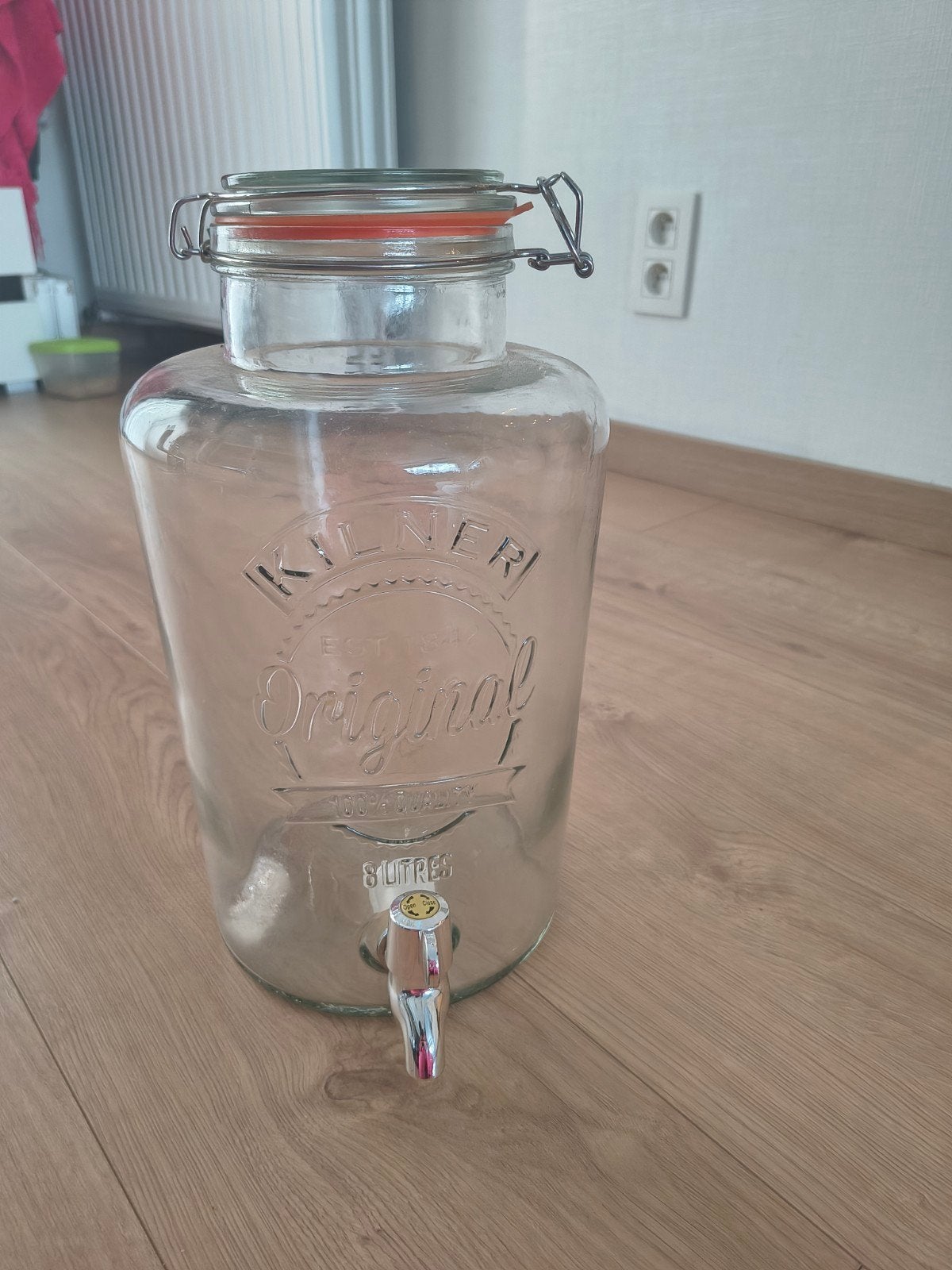 Kilner Original Drankdispenser 8 Liter met Tapkraan, Huis en Inrichting, Ophalen, Zo goed als nieuw, Overige merken, Glas