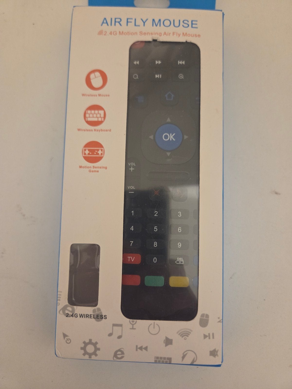 Air Fly Mouse 2.4G Bewegingssensor Afstandsbediening, Universeel, Ophalen of Verzenden, Met display, Nieuw