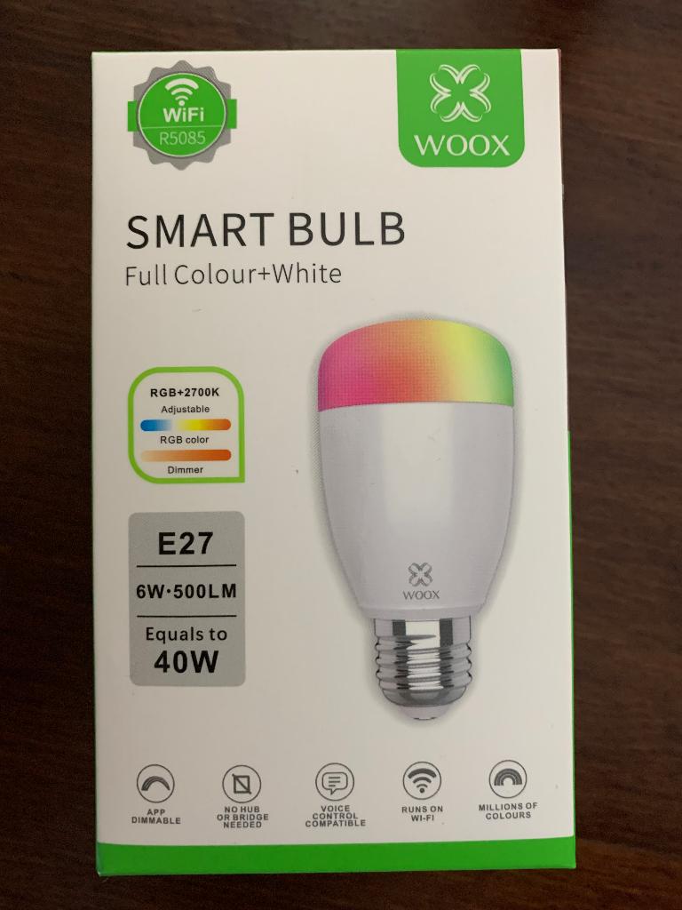 Woox slimme lamp - E27 - full color - nieuw, Ophalen of Verzenden, Nieuw, E27 (groot), Led-lamp