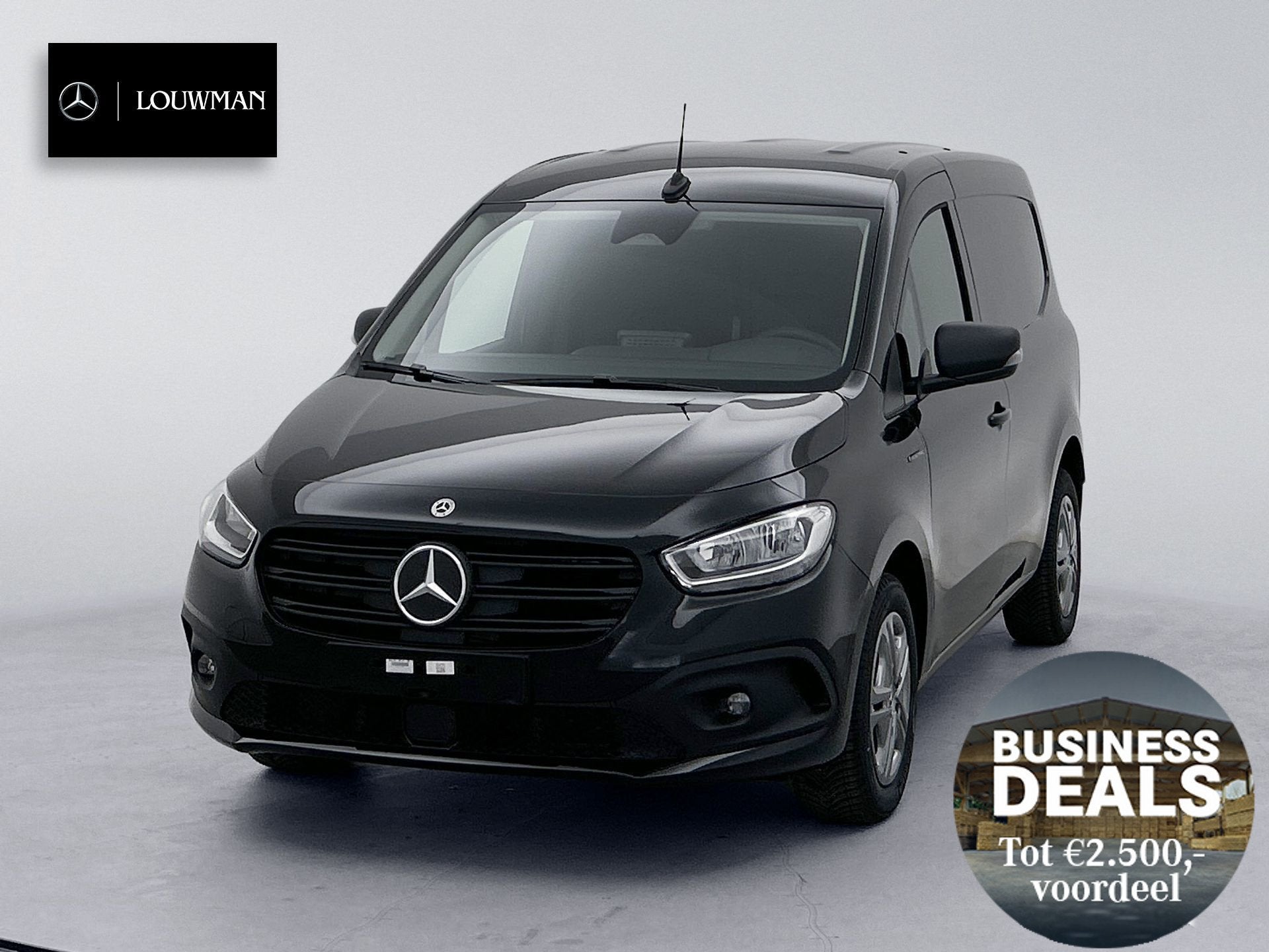 Mercedes-Benz eCitan 0,99% RENTE - 112 L1 BUSINESS SOLUTION, Auto's, Bestelauto's, Stof, Zwart, Mercedes-Benz, Nieuw