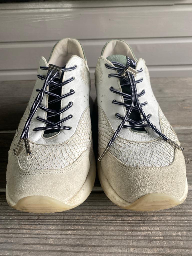 VIA VAI Sneakers - Wit met Slangenprint , mast 41.  Details, Overige merken, Gebruikt, L00, Schoenen