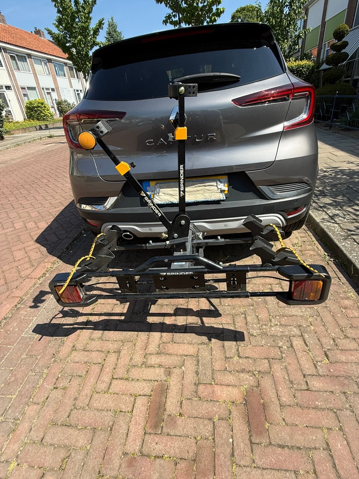 Spinder fietsendrager, Auto diversen, Fietsendragers, Ophalen, Gebruikt, 2 fietsen, Trekhaakdrager