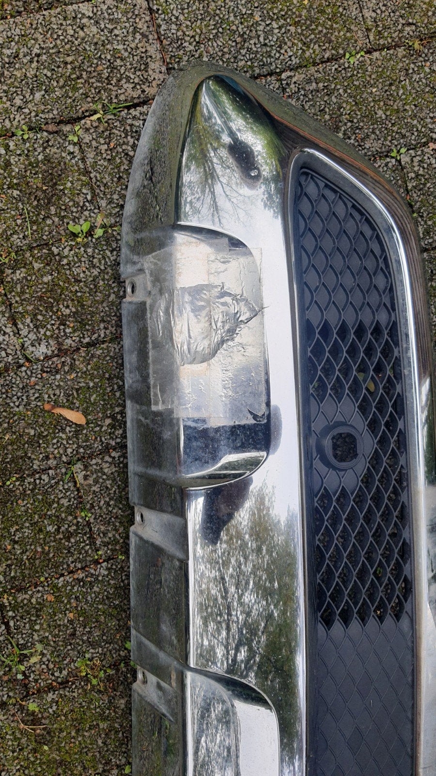 Mercedes X klasse voorbumper chroomdeel, Ophalen, Gebruikt, Voor, Mercedes-Benz