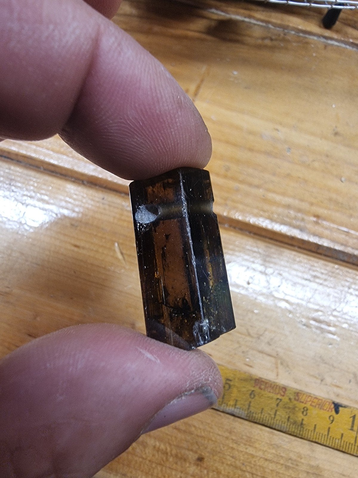Draviet Toermalijn Kristal - Ruwe Steen Hanger met gat., Ophalen of Verzenden, Gebruikt