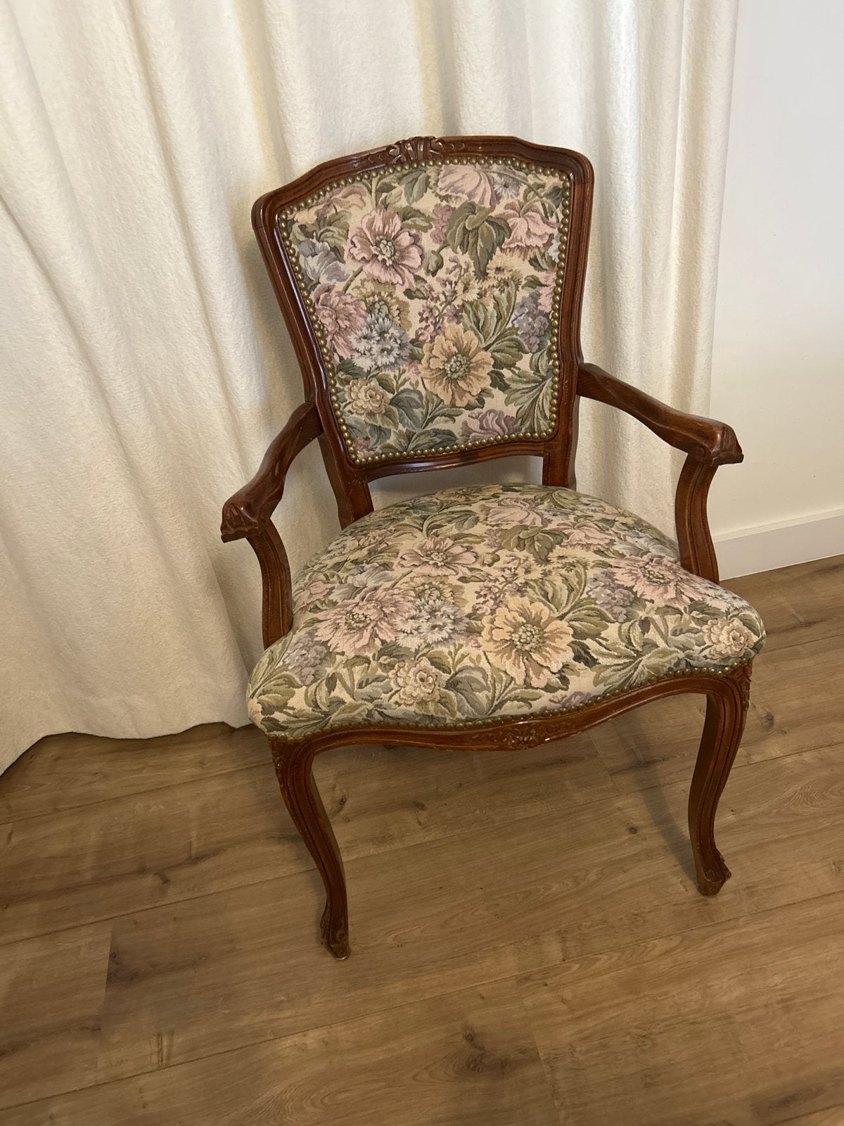 Vintage fauteuil met bloemenprint, Ophalen