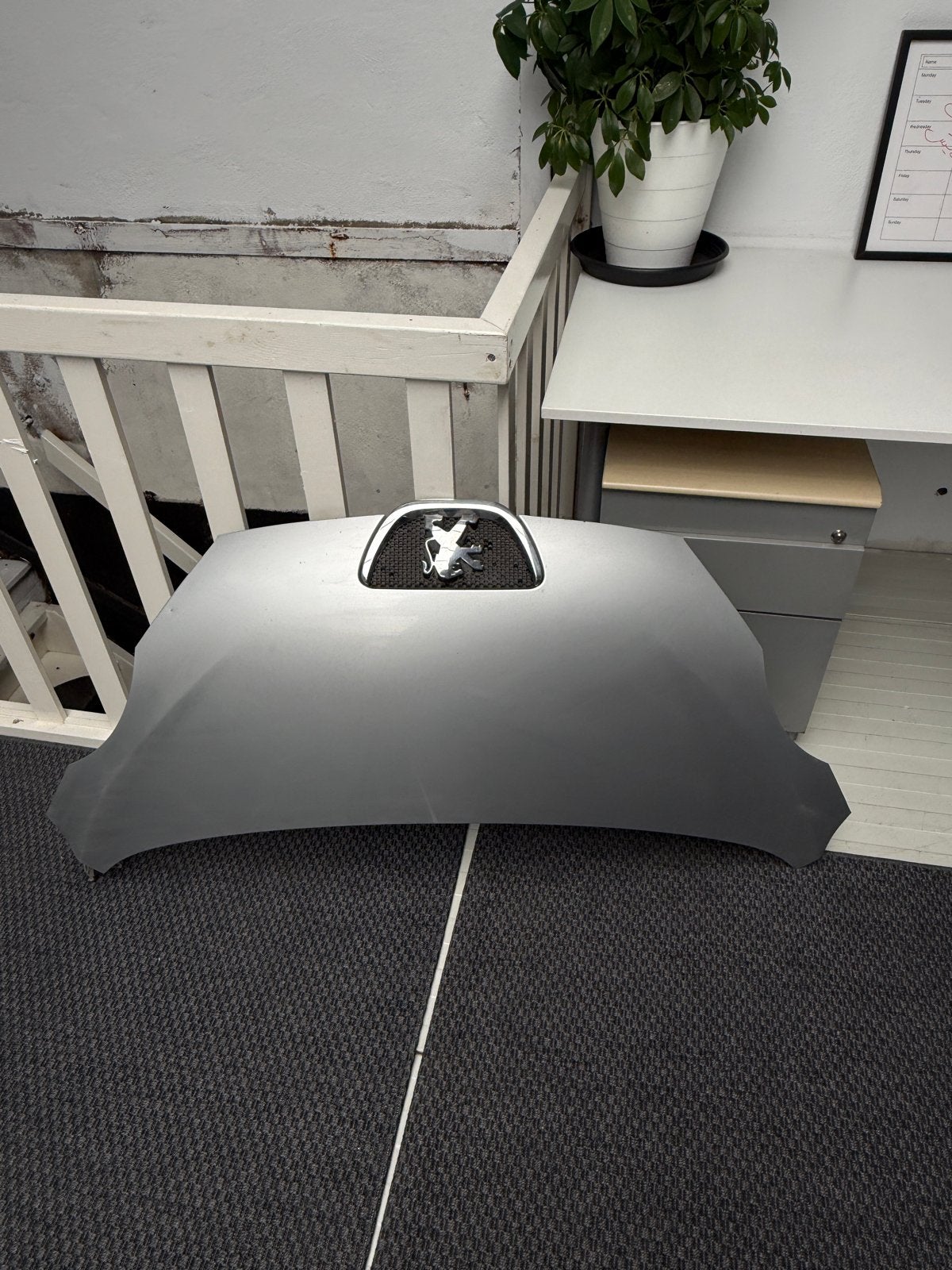 Motorkap Peugeot 107 (2006-2012) - Zilver, Ophalen of Verzenden, Gebruikt, Peugeot, Motorkap
