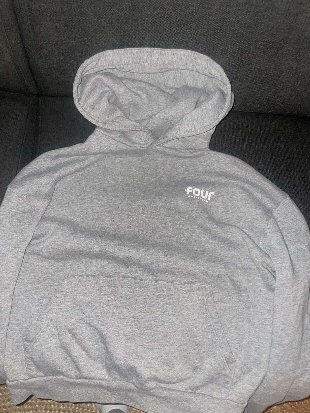 FOUR Amsterdam Hoodie Grijs - Zo goed als nieuw, Ophalen of Verzenden, Zo goed als nieuw