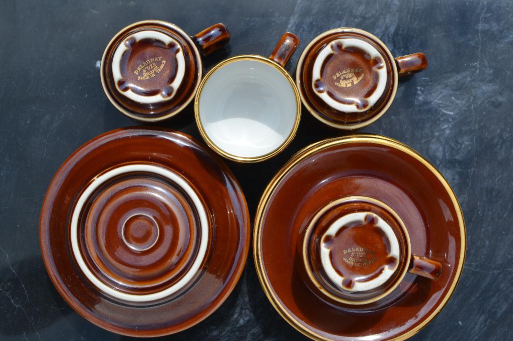 Frans vintage bistro servies Apilco Pillivuyt Delaunay, Huis en Inrichting, Keuken | Servies, N, N, Ophalen of Verzenden, Zo goed als nieuw