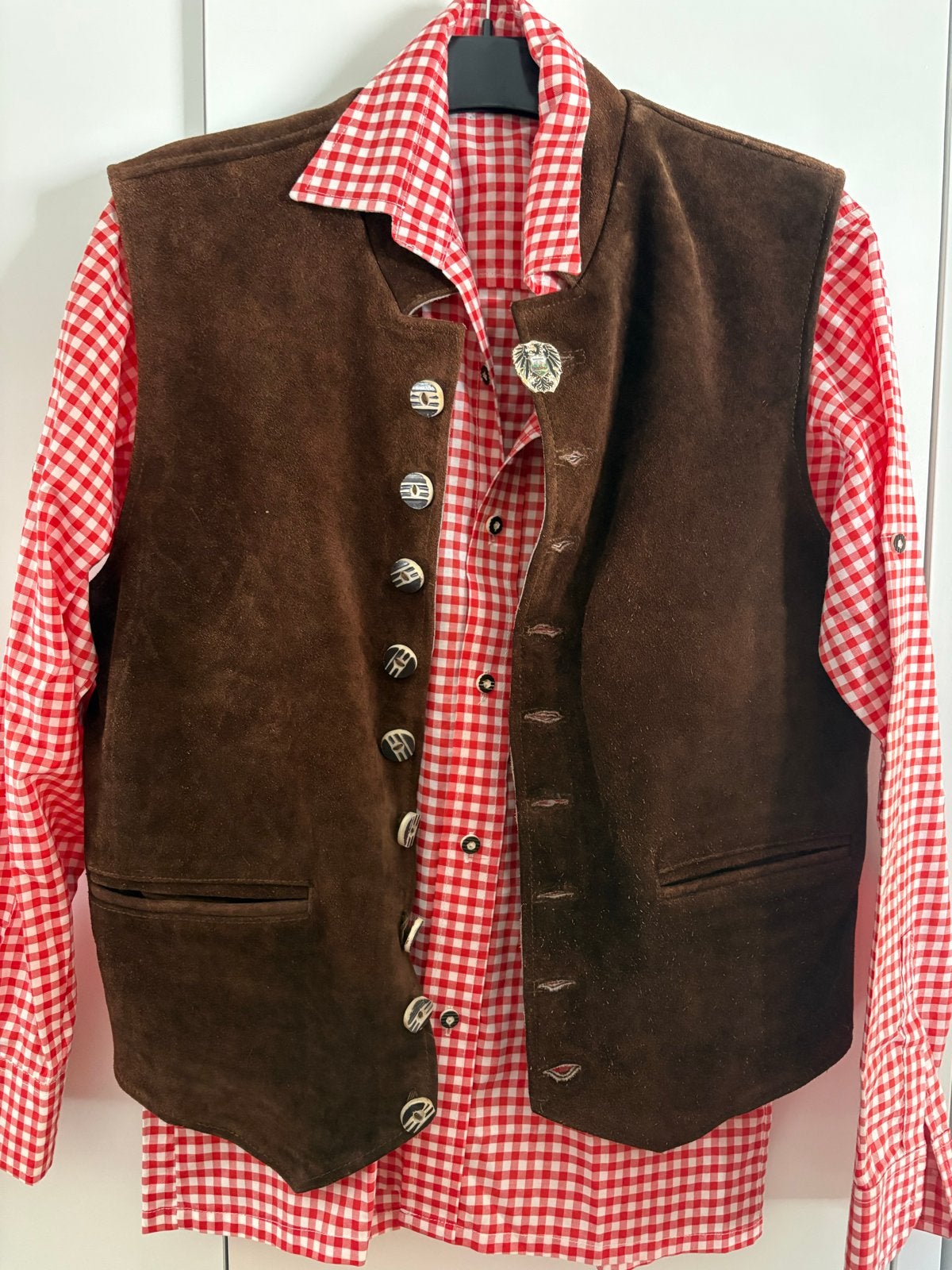 Tiroler Chic Leren Gilet - Maat M, Kleding | Heren, Verzenden, Zo goed als nieuw