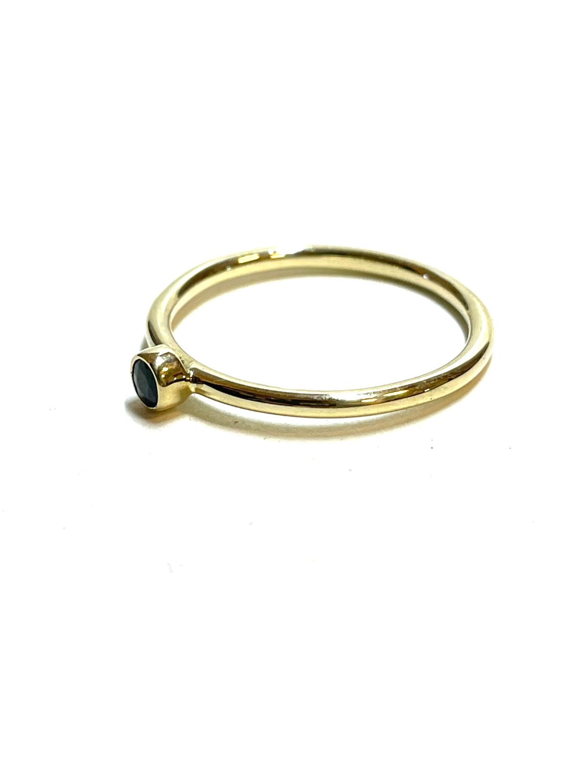 14k gouden ring met smaragd, -, -, Ophalen of Verzenden, Zo goed als nieuw