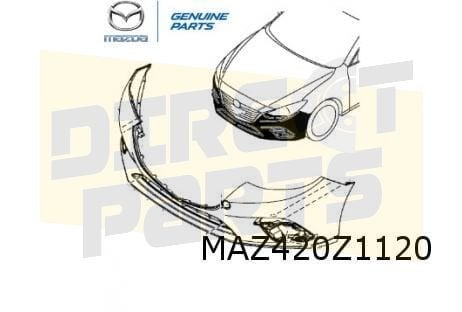 Mazda 3 (-1/17) voorbumper (bij koplampsproeiers) (te spuite