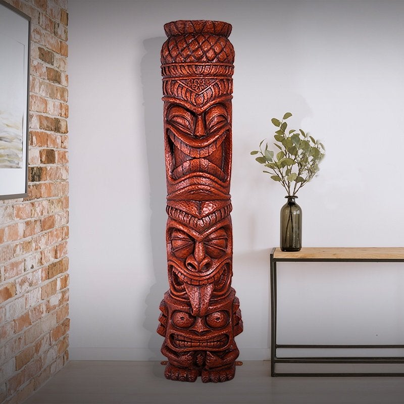 Indian Totem Pole Grand Island Tiki Hoogte 196 cm, Ophalen, Nieuw, Overige typen