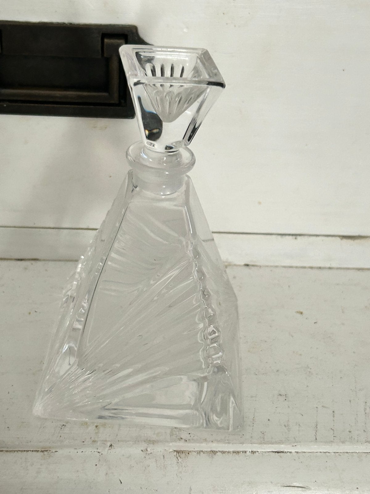 Decoratieve glazen karaf met uniek design, Ophalen of Verzenden