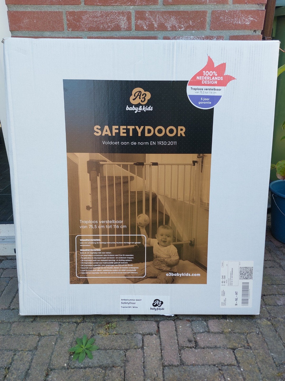 Nieuw Traphekje A3 Baby & Kids Safetydoor (75,5-116 cm), Kinderen en Baby's, Traphekjes, Ophalen, Nieuw, 115 cm of meer, Metaal of IJzer