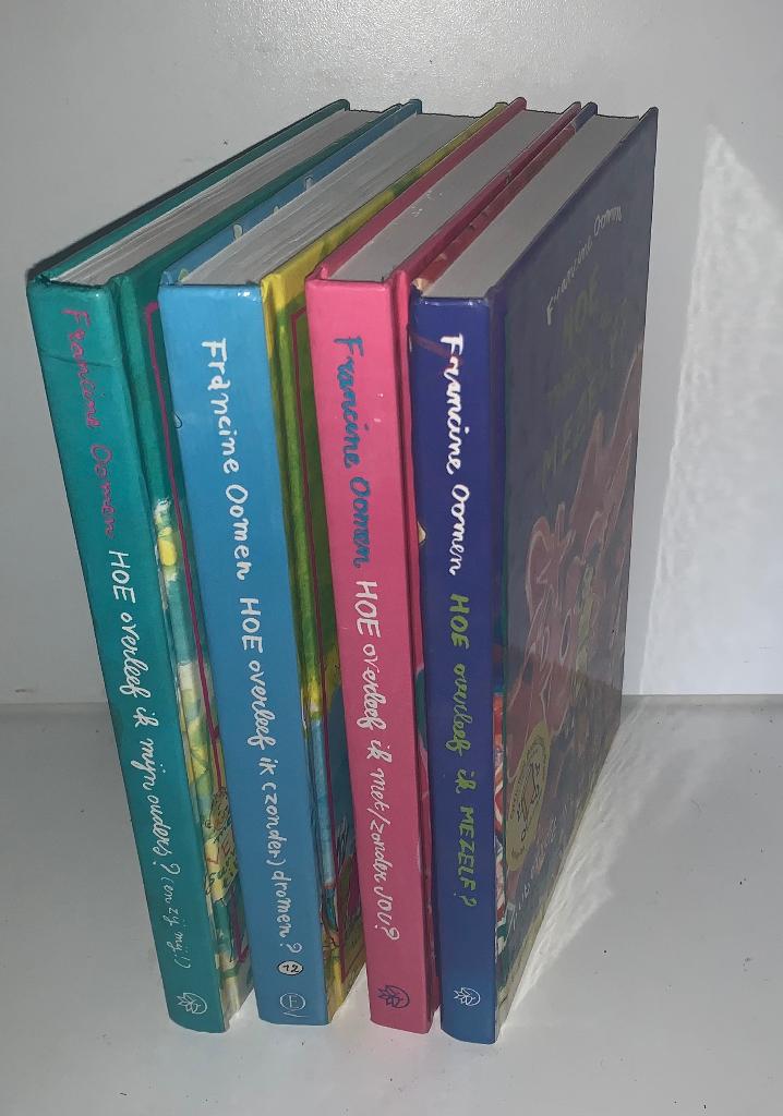 4x hoe overleef ik Francine Oomen, Boeken, Kinderboeken | Jeugd | 10 tot 12 jaar, Zo goed als nieuw, Fictie, Ophalen of Verzenden
