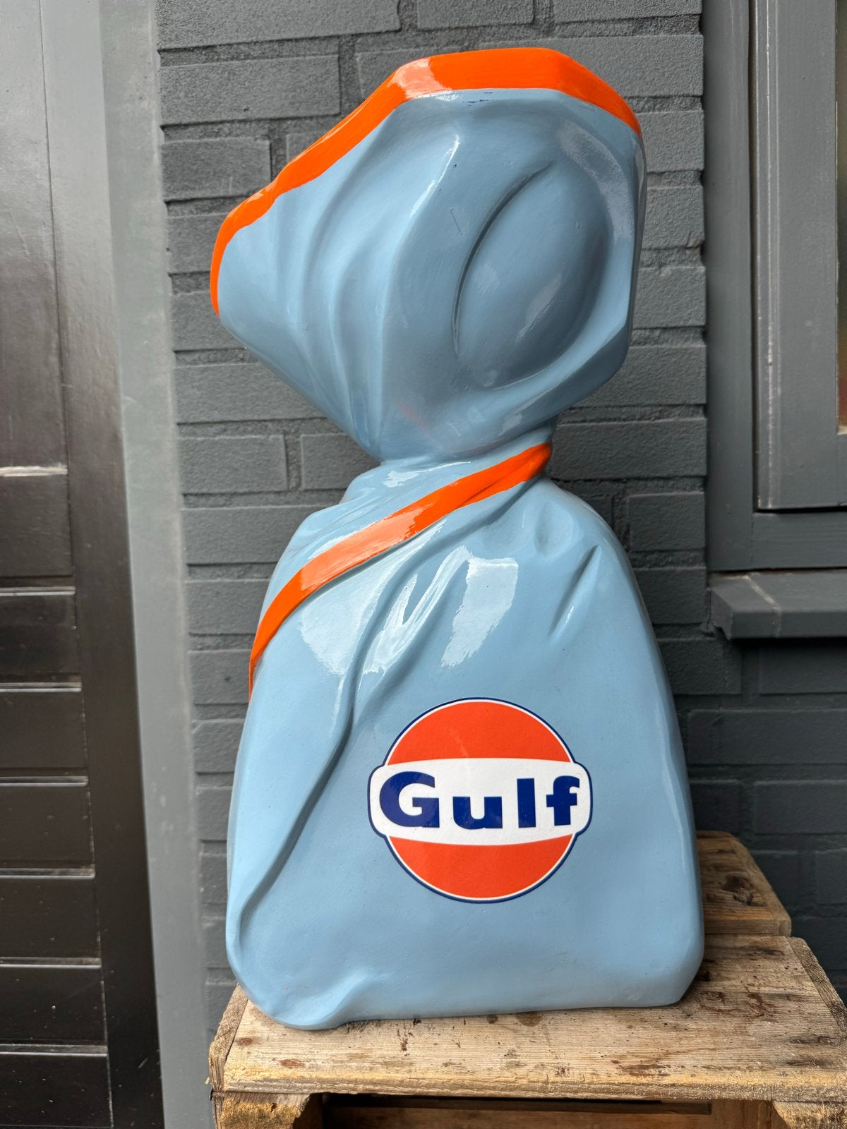 Unieke Gulf Oliezak Decoratie - Blikvanger voor elke ruimte, Ophalen, Zo goed als nieuw, Auto's