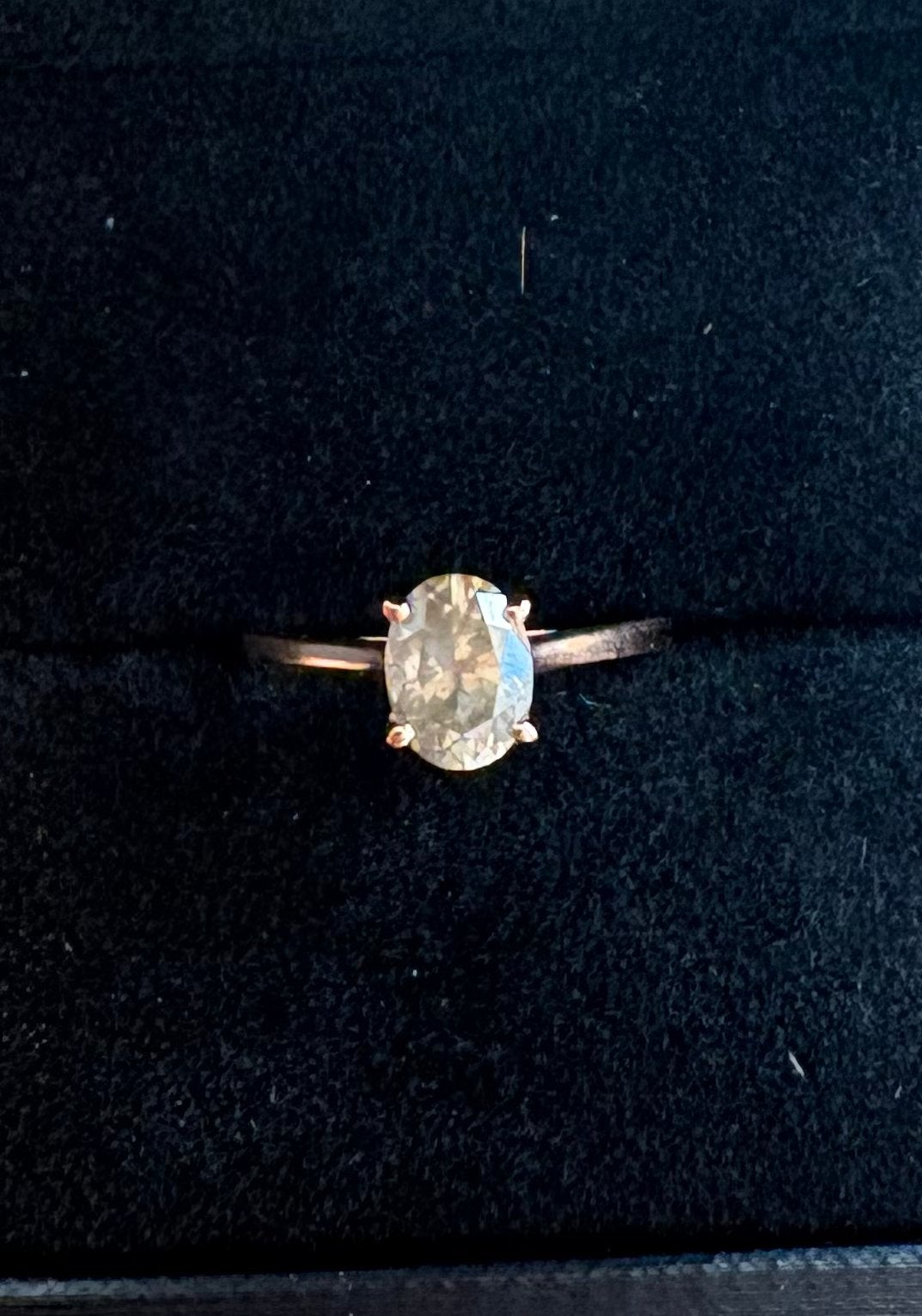 14K rosé gouden ring met natuurlijke diamant – 1,15 karaat, Nieuw, Ophalen of Verzenden, Kleiner dan 17, Met edelsteen