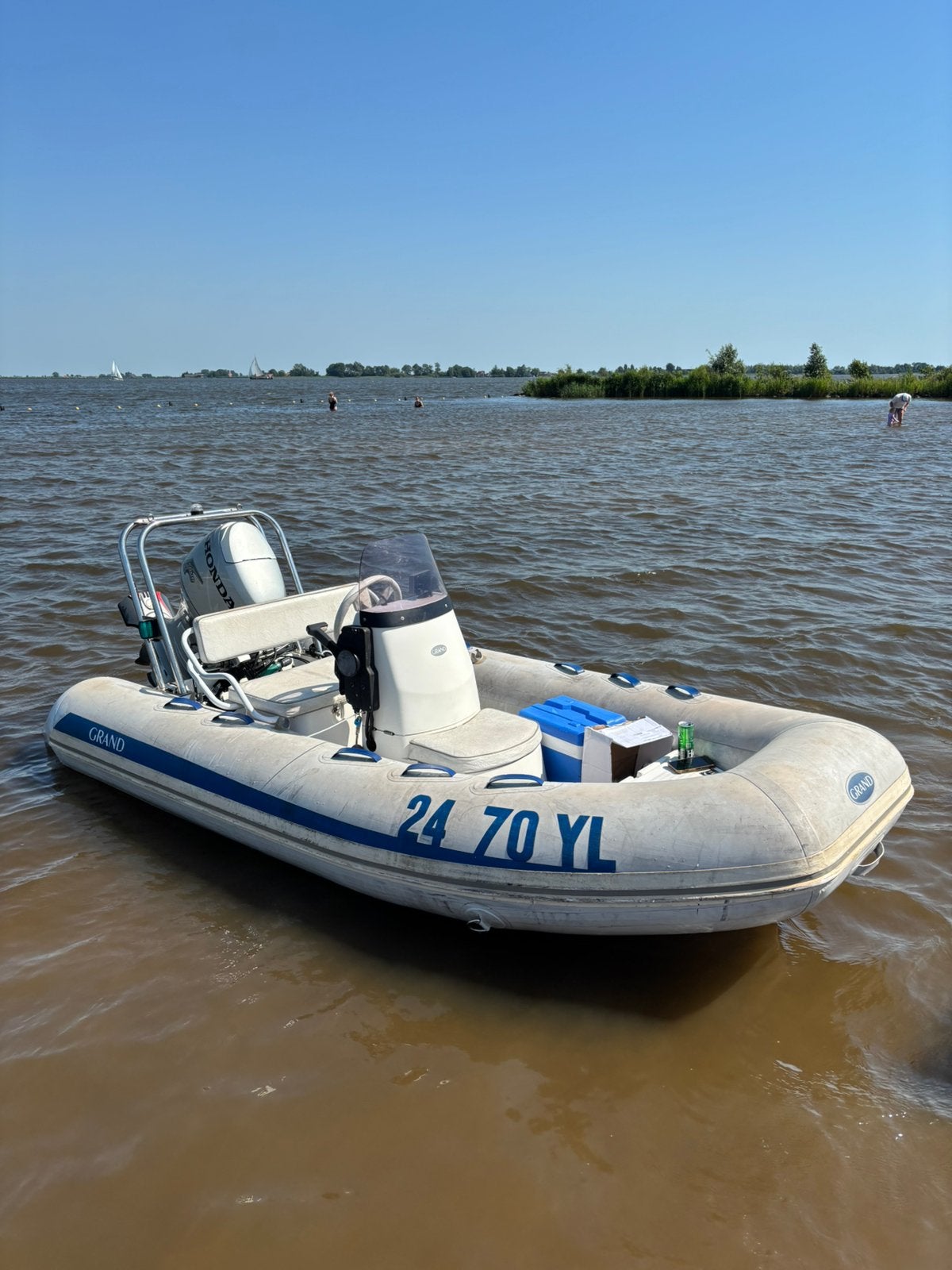 GRAND RIB RUBBERBOOT 50 PK HONDA, Watersport en Boten, Ophalen, Gebruikt, Overige typen, Motorboot