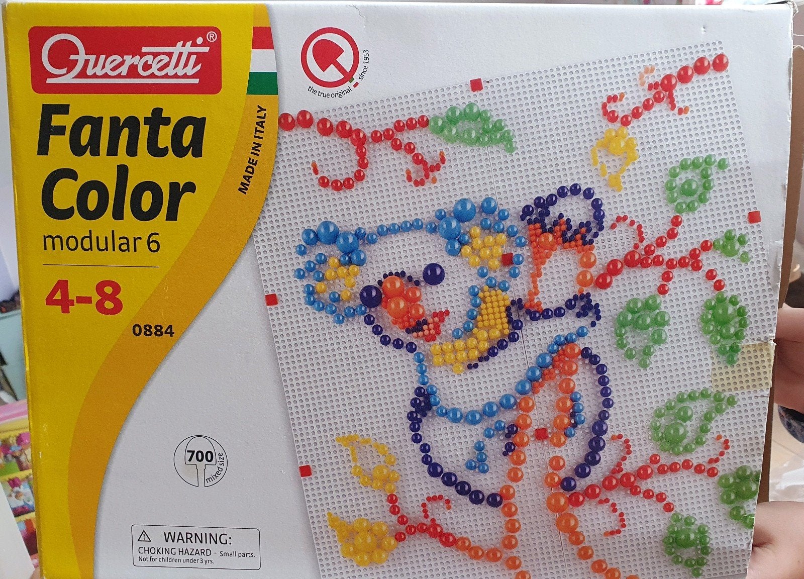 Quercetti FantaColor Modular 6 Insteek Mozaïek 700 Stiftjes, Ophalen of Verzenden, Zo goed als nieuw, Jongen of Meisje