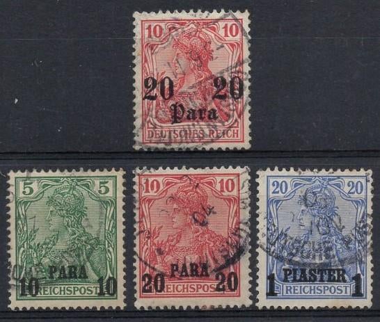 Auslandspostämter - Turkije, Verzenden, Overige periodes, Gestempeld