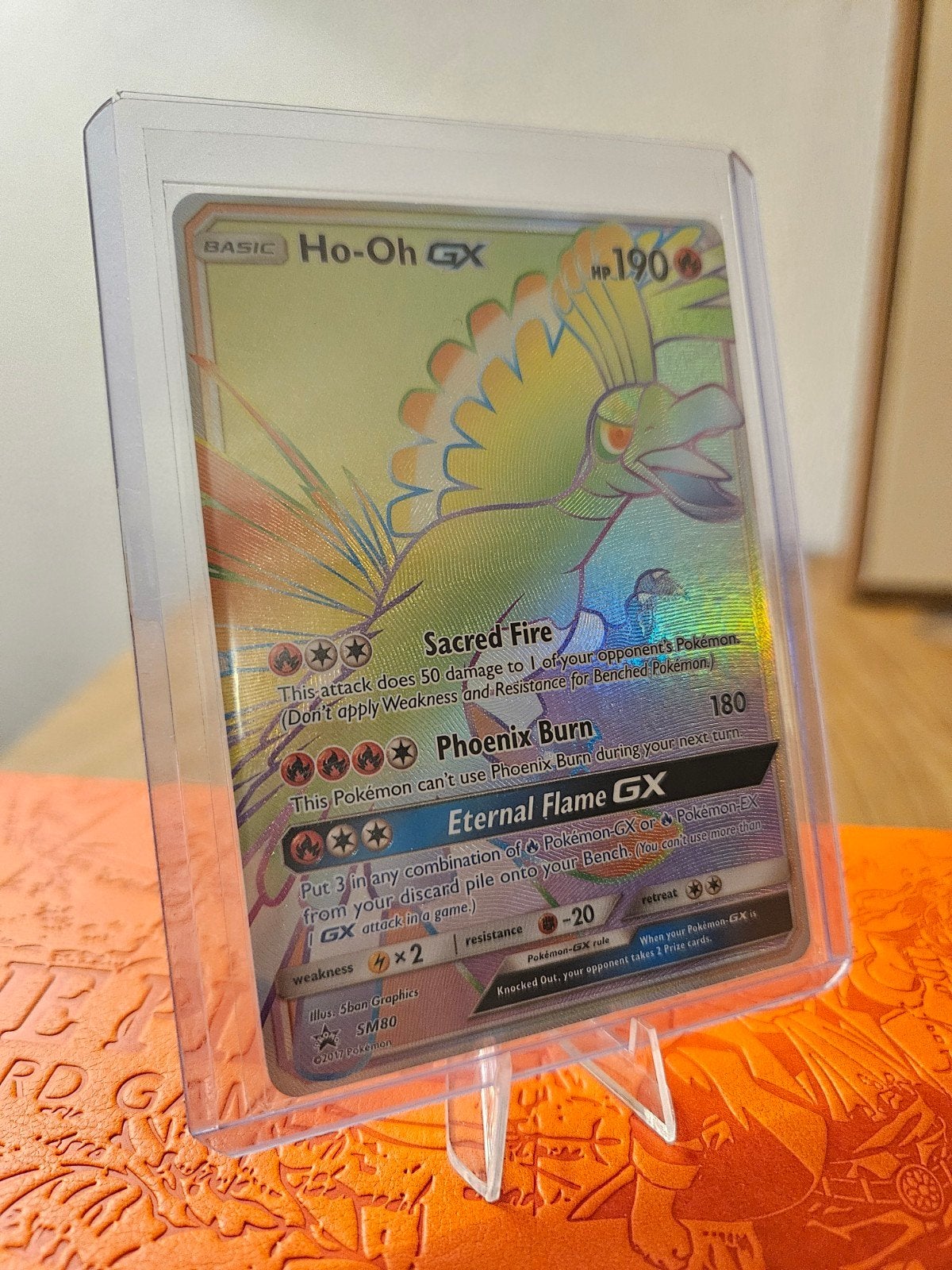 Pokémon - Ho-oh GX Rainbow (Promo SM80), Verzenden, Zo goed als nieuw, Losse kaart, Foil