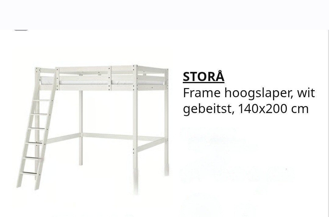 Hoogslaper 140x200, Ophalen, Gebruikt, Hoogslaper, Tweepersoons