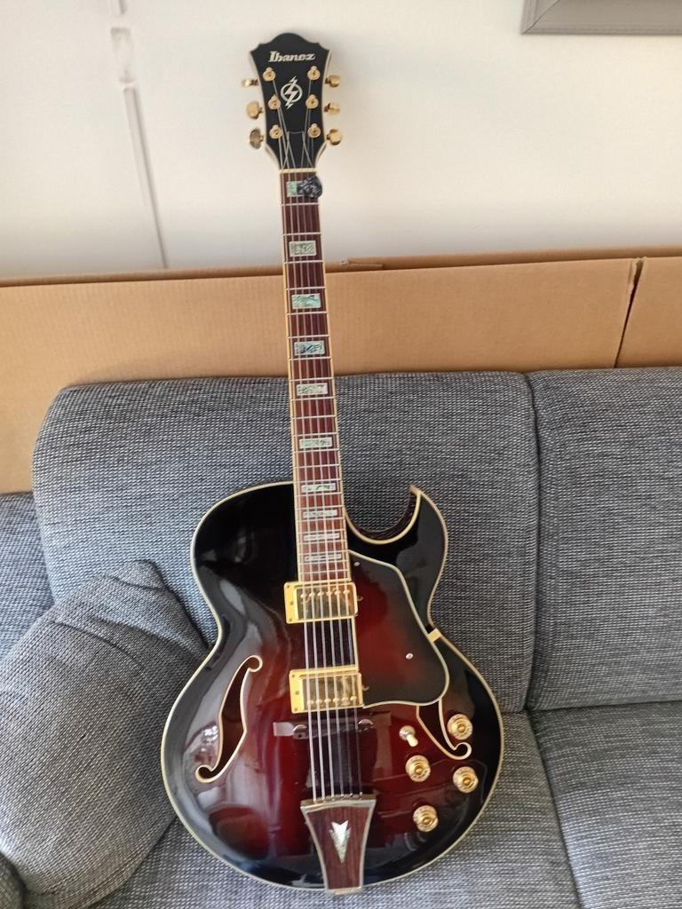 Ibanez Jazzgitaar met koffer, Ophalen, Zo goed als nieuw, Hollow body, Ibanez