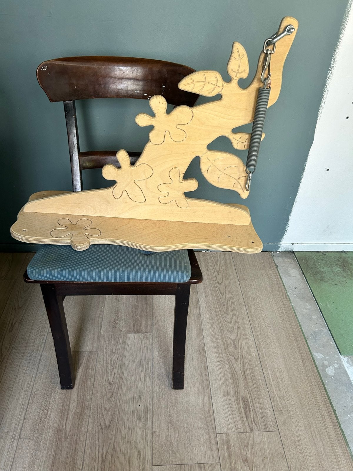 Muurbevestiging voor hangwieg - Houten Gecko design, Ophalen, Gebruikt, Overige typen