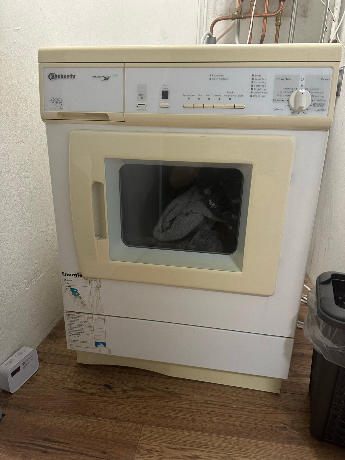 Bauknecht condensdroger, Witgoed en Apparatuur, Wasdrogers, Gebruikt, Condens, Voorlader, 6 tot 8 kg, 85 tot 90 cm, Anti-kreukfase