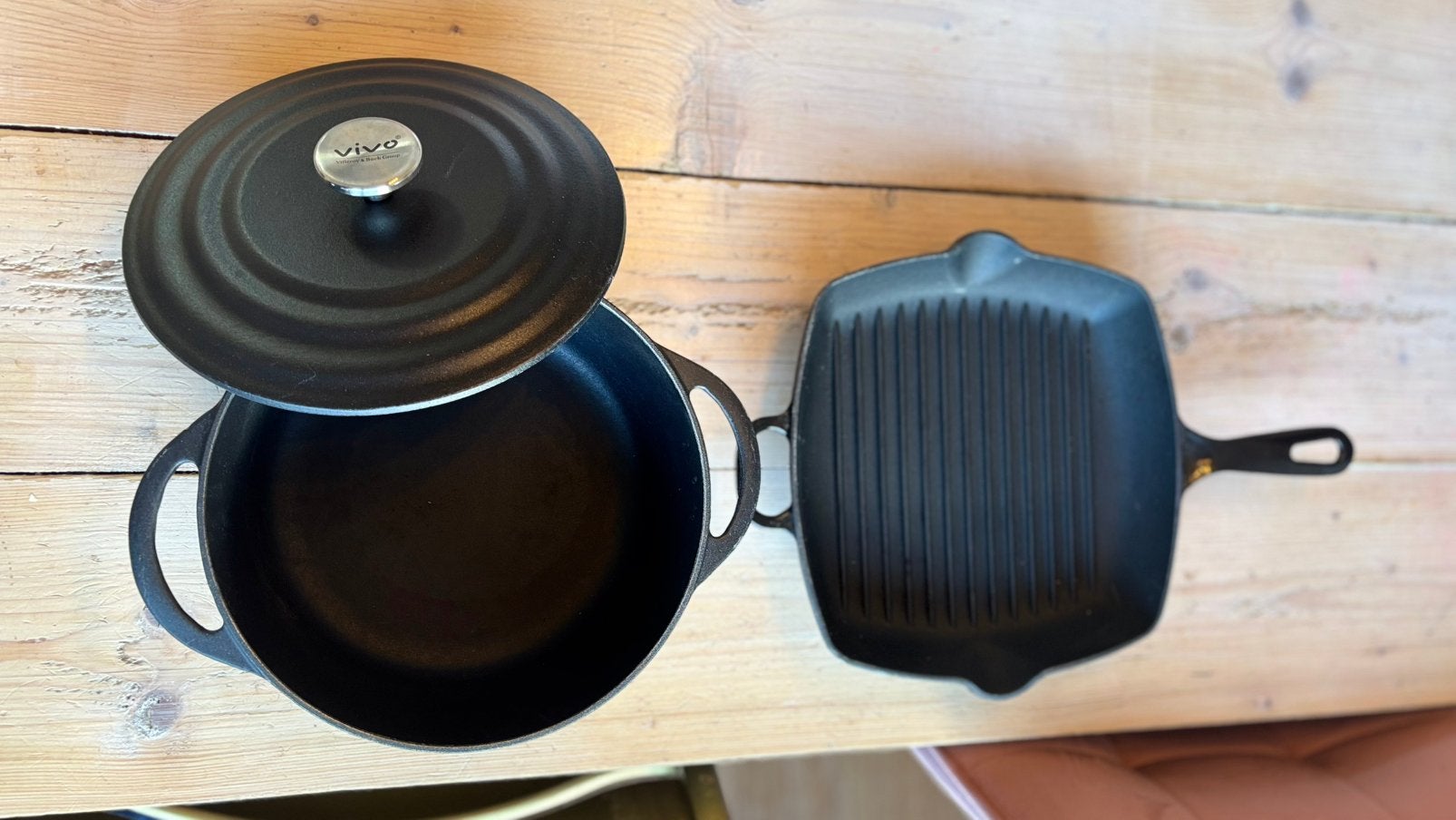 Vivo Pannenset:Braadpan & Grillpan - Royal v Kempen & Begeer, Gebruikt, Ophalen of Verzenden, Met deksel, Overige merken