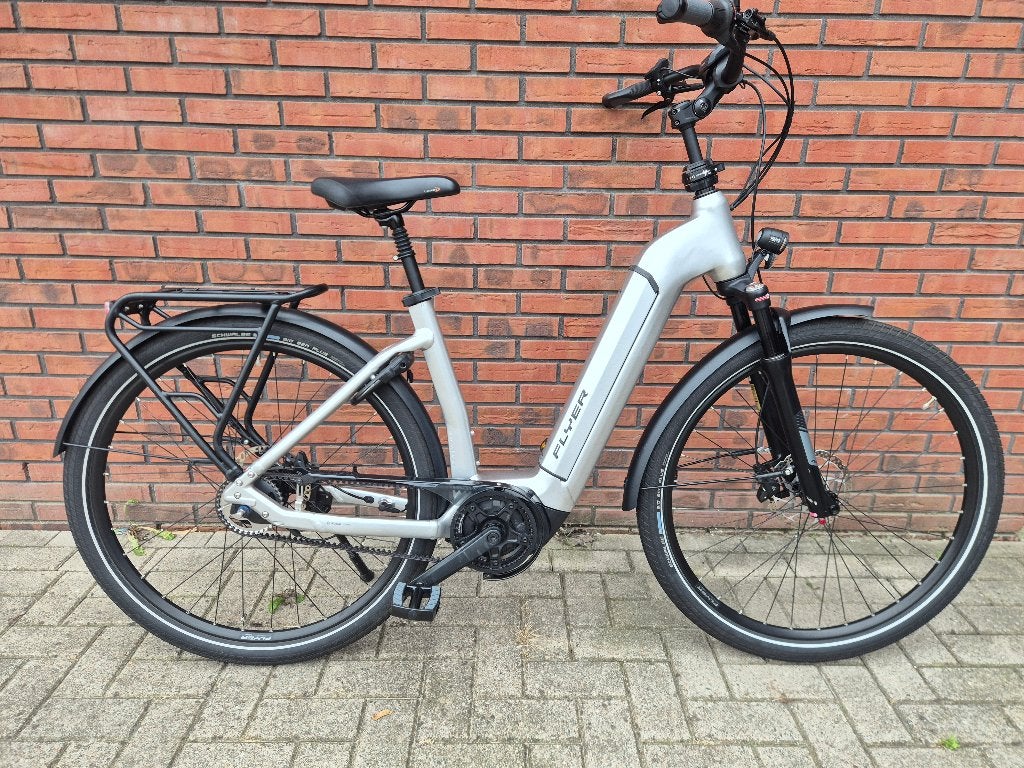 Flyer Gotour 6/7.43 comf maat M zilver (bijna nieuwstaat), Fietsen en Brommers, Overige merken, FLYER, 47 tot 50 cm, Versnellingen