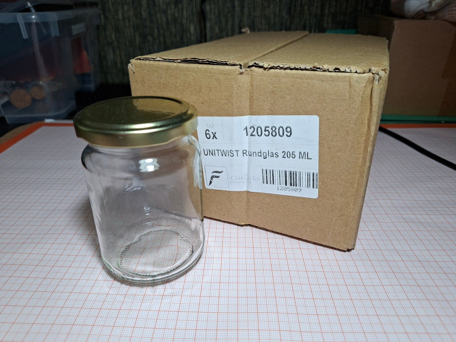 70x jampotjes 205 ML met deksels - Nieuw in doos, Huis en Inrichting, Voorraadpot, Ophalen of Verzenden, Nieuw, Glas