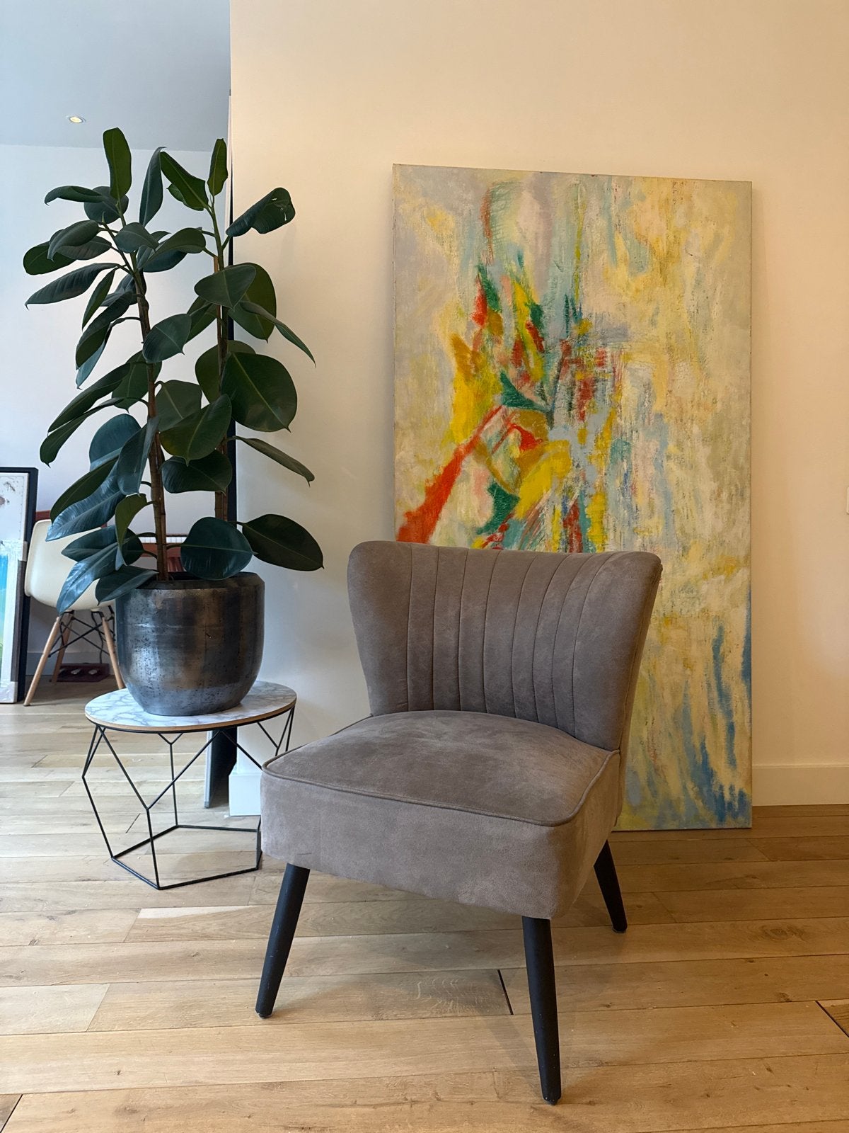 Stijlvolle fauteuil - Zo goed als nieuw, Ophalen of Verzenden, Zo goed als nieuw, Eén, Stof