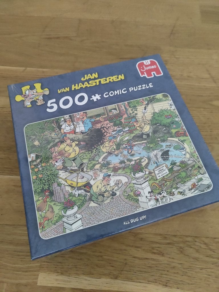 NIEUW. Puzzel Jan van Haasteren "All dug up!" (Art.nr 81513), Ophalen of Verzenden, 500 t/m 1500 stukjes, Nieuw, Legpuzzel