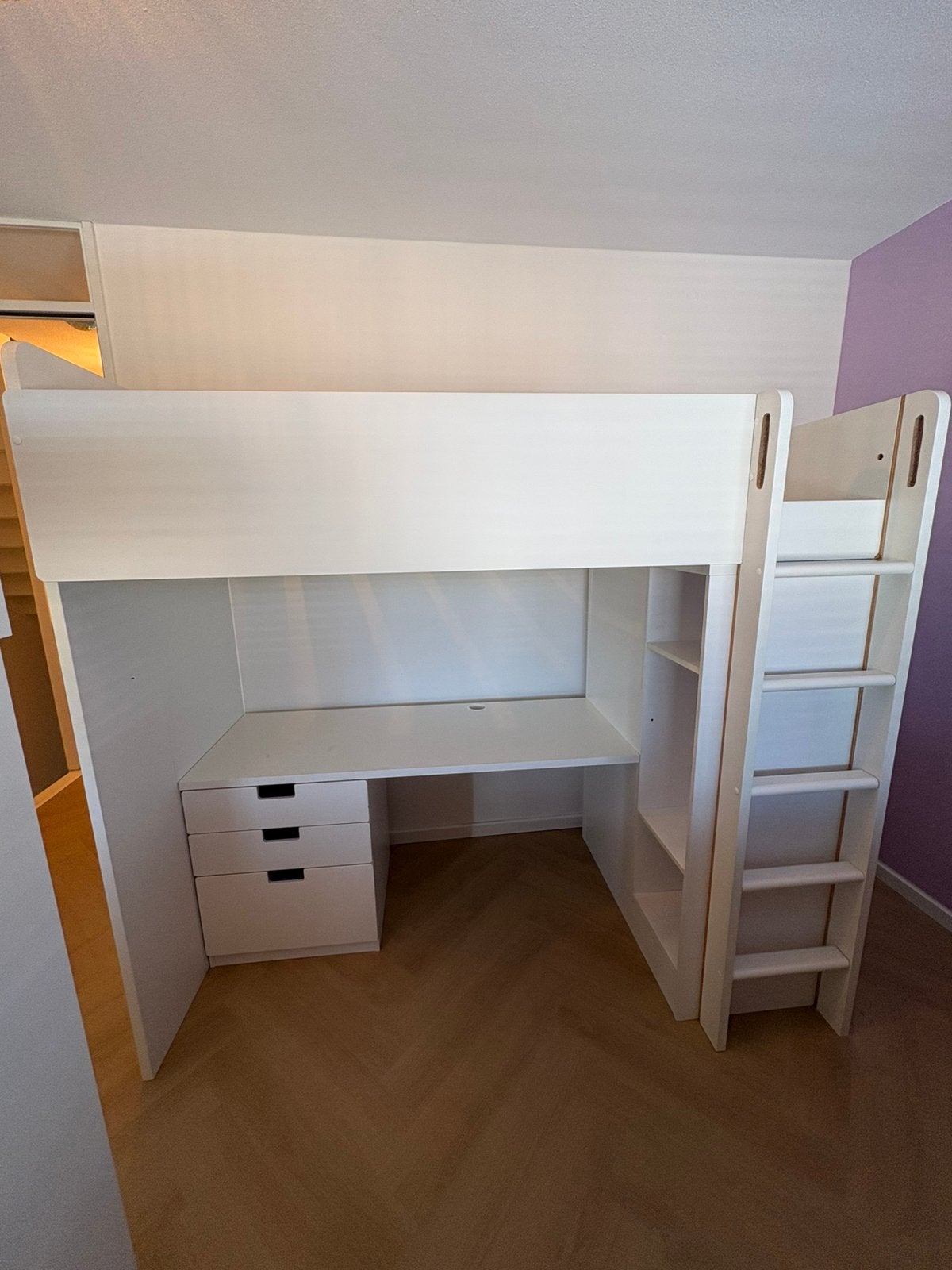 Ikea SMÅSTAD hoogslaper 90x200 cm wit, Ophalen, Zo goed als nieuw, Hoogslaper