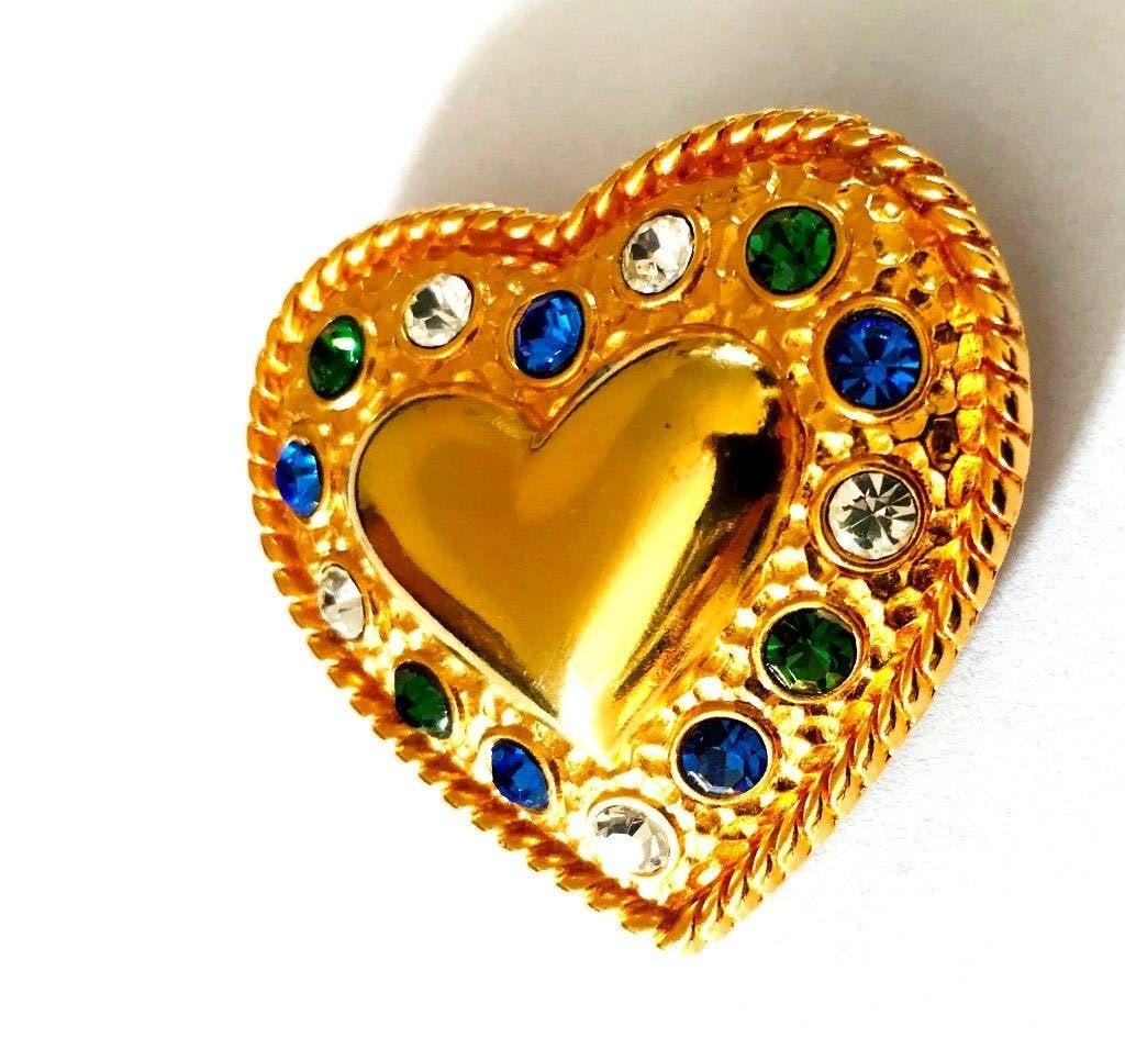 Kristel Saint Martin Vintage prachtige broche /kettinghanger, Verzenden, Zo goed als nieuw, Goud, Overige materialen