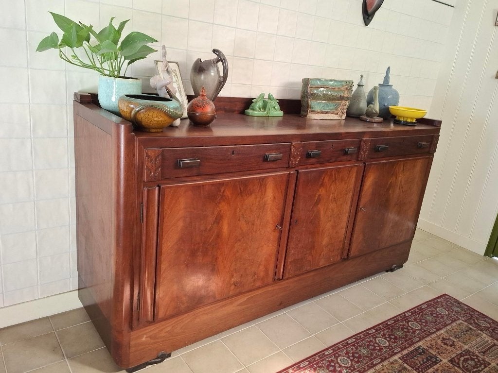 Art Deco dressoir te koop, Huis en Inrichting, Kasten | Dressoirs, Ophalen, Gebruikt, Met deur(en), 200 cm of meer