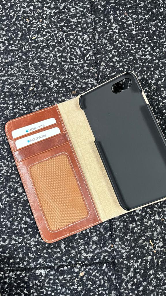 MobiParts Premium Wallet TPU Case voor iPhone 7/8, Pasjeshouder, Overige merken, Bruin, Nieuw