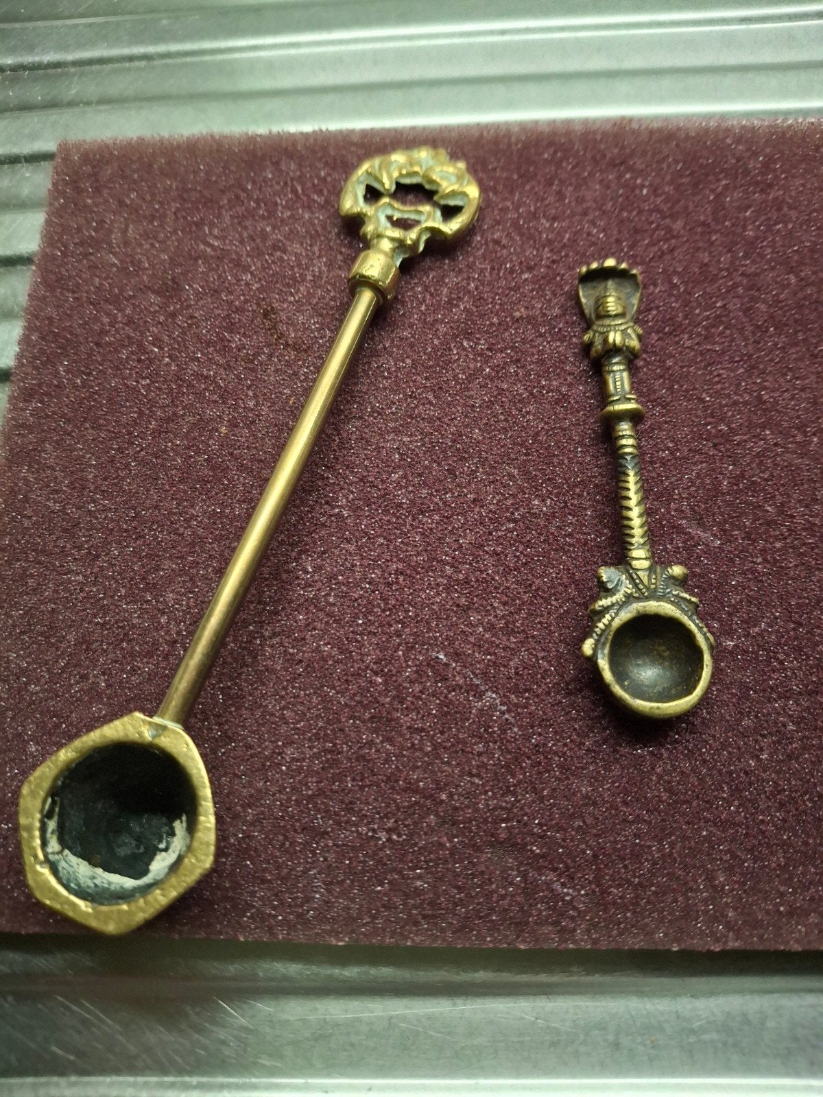antiek lepeltje plus kaarsendover, Antiek en Kunst, Antiek | Koper en Brons, Ophalen of Verzenden
